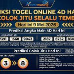 Prediksi Togel Online 4D Hari Ini 9 Mei 2026 & Prediksi Colok Jitu Selalu Tembus Angkamenang 2