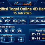 Prediksi Togel Online 4D Hari Ini 15 Juli 2026 II