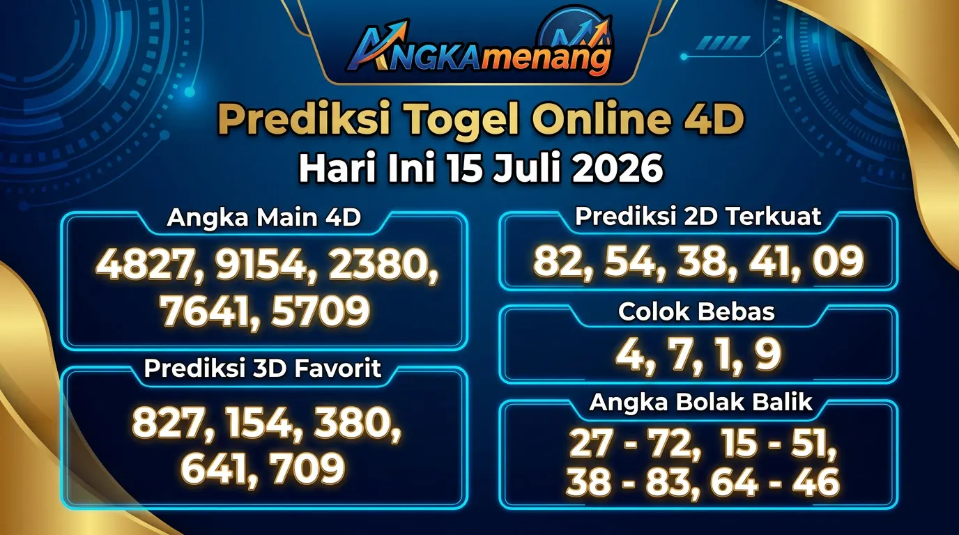 Prediksi Togel Online 4D Hari Ini 15 Juli 2026