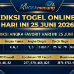 Prediksi Togel Online 4D Hari Ini 25 Juni 2026 II