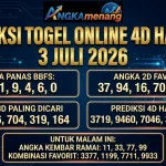 Prediksi Togel Online 4D Hari Ini 3 Juli 2026 II