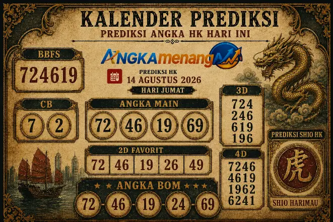PREDIKSI TOGEL HK 14 AGUSTUS 2026 II