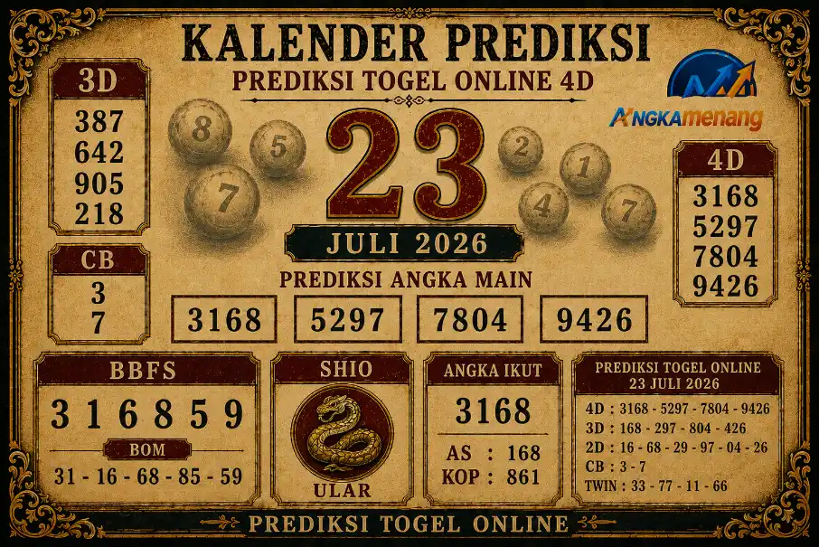 prediksi togel online 4d 23 juli 2026